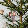 2D Monkey Car Hanging Ornament Acrylic Car Rearview Mirror Accessories Cute Monkey Holding