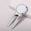 Mini Golf Divot Tool, Zinc Alloy Multi-functional Golf Divot Repair Pitch Fork