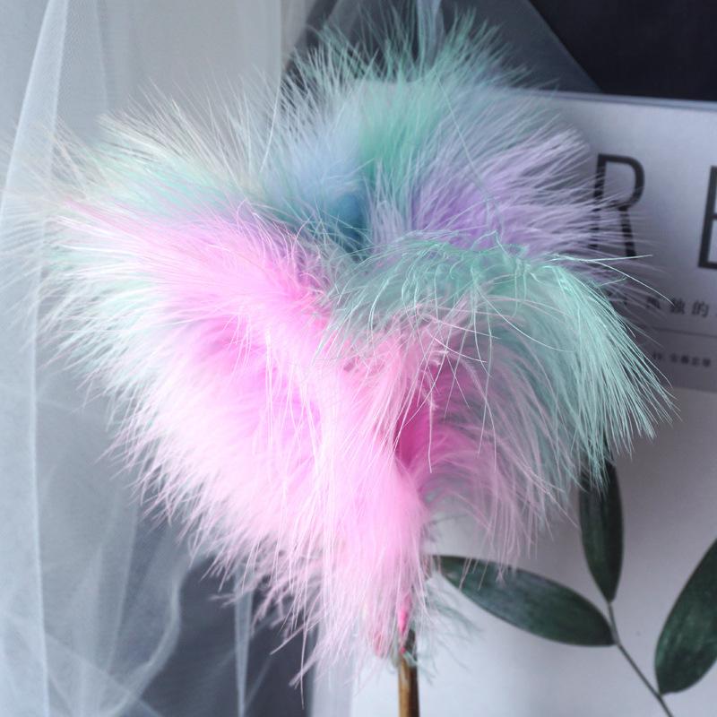 50Pcs Macaron Feather Color Turkey Full Velvet, Dream Catcher Hair Accessories Diy Handmade Materials Bouquet Stage Wedding Decoration