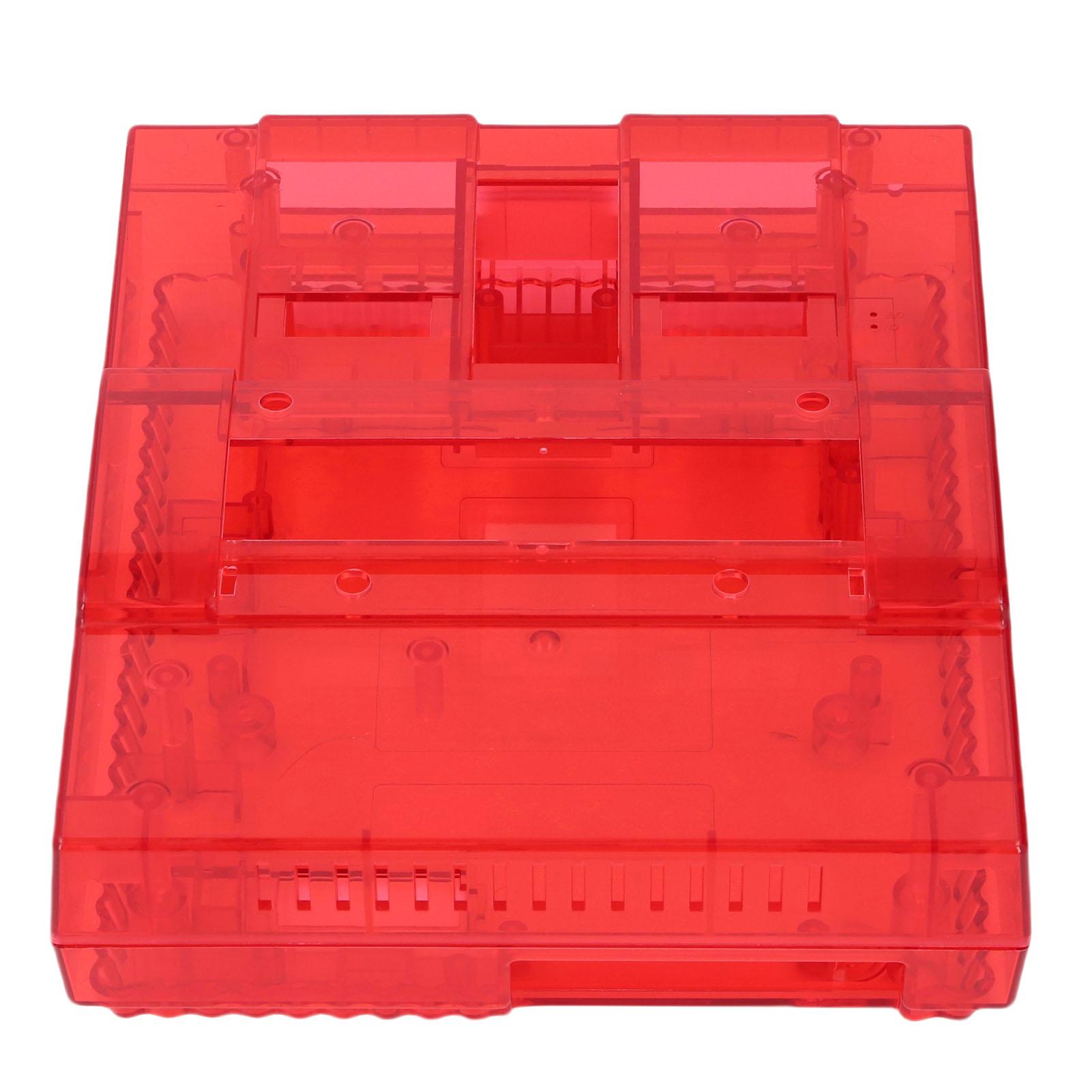 

Прозрачный чехол, подходящий для SNES US версии ретро игровой консоли с заменой кнопок питания и сброса красный