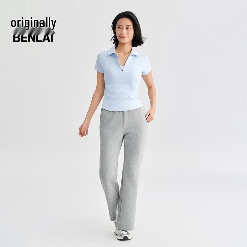 BENLAI Women's Elastic Waist Slim Fit Flared Casual Pants