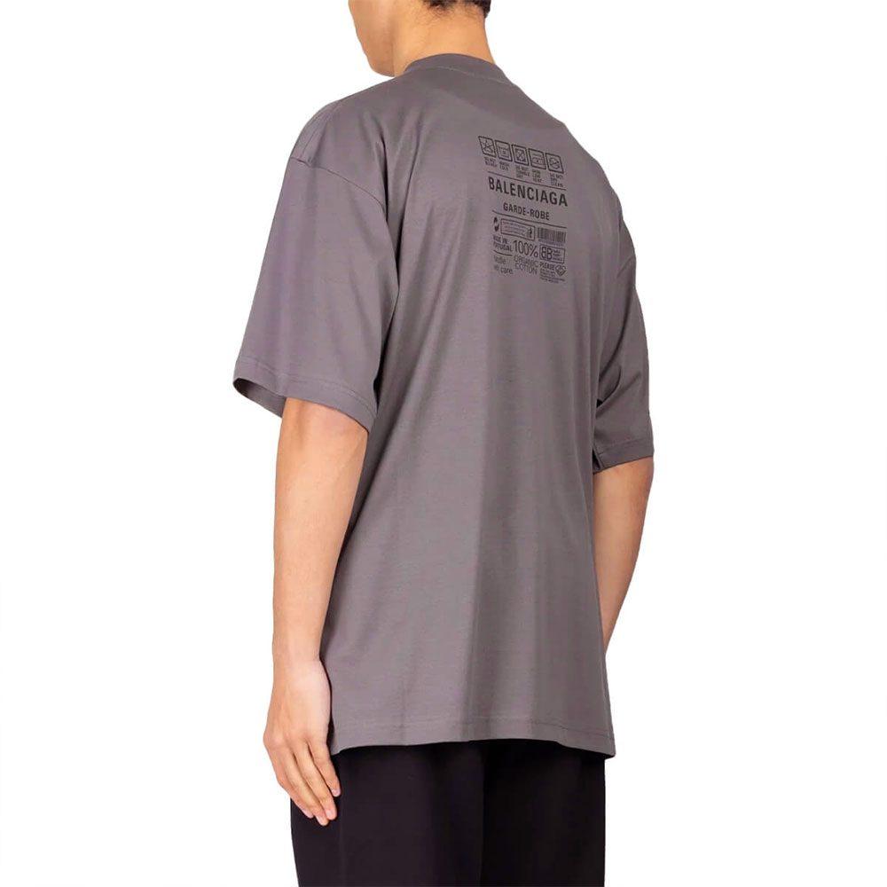 Balenciaga SS23 T Shirt Loose Fit Men's Charcoal Gray 724514TNVL91219
