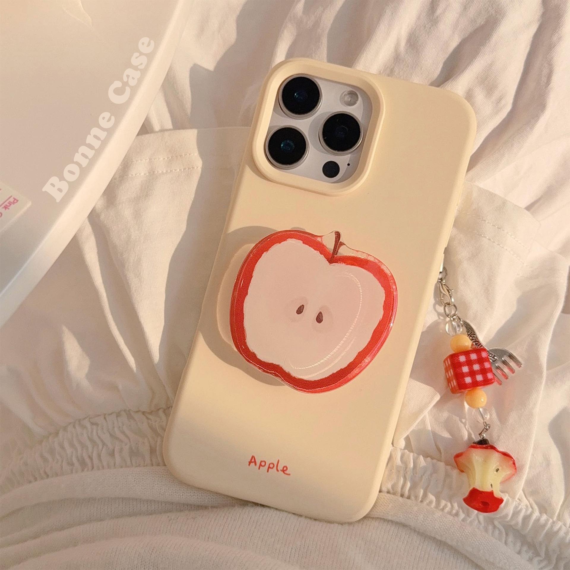 

For Apple Stand for Apple 16promax Phone Case for IPhone17 Niche Summer 14 Silicone 13 Pendant 17promax