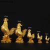 WSHYUFEI Golden Chicken Decoration Gold Plating Lucky Cock Resin Statue Living Room TV Cabinet Figurines Chinese Decorations
