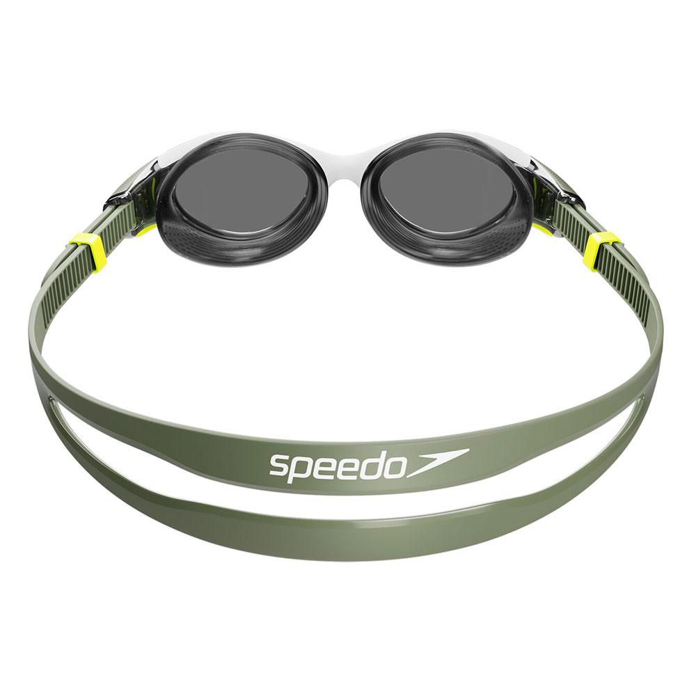 Speedo Biofuse Swimming Glasses Polarized Green and White