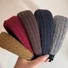 Herbst Winter Breiter Rand Wollstrick Stirnband für Damen Mädchen Handgefertigter Haarreif Damen Haarbügel Mode Haarschmuck