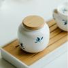 Chinese Handmade Ceramic Tea Caddy Orchid Pattern Sealed Porcelain Tea Jar Spices Coffee Containers Portable Tea Boxes Teaware