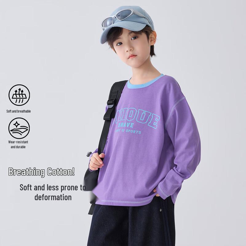 Boys  Long-Sleeve Pure Cotton T-Shirt 140