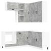 Kitchen Unit PORTO 8 Pcs Concrete Grey Engineered Wood