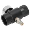 Einstellbares CO2-Nachfülladapterventil mit 8mm Außengewinde ASA 3000psi Manometer Schwarz