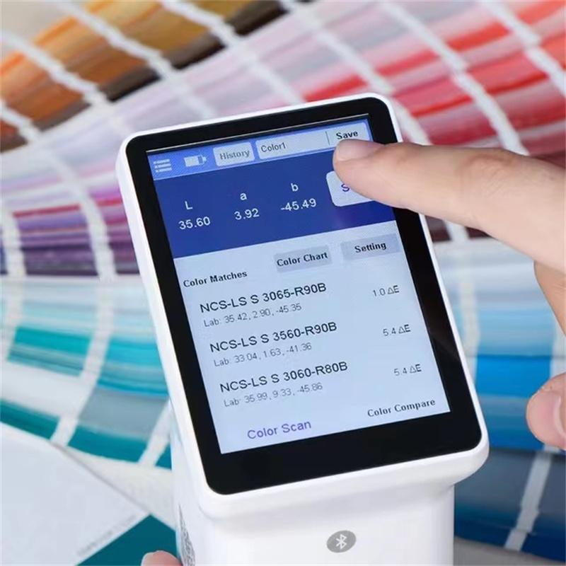 Linshang LS172 Portable Colorimeter for Coating Ceramic Plastic Paint Color Measurement Comparison