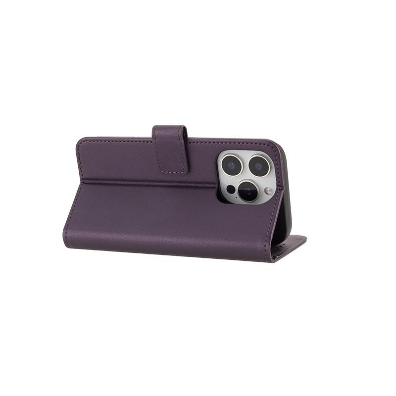 The new fashionable solid color simple mobile phone protective case is suitable for Apple 16promax folding case.