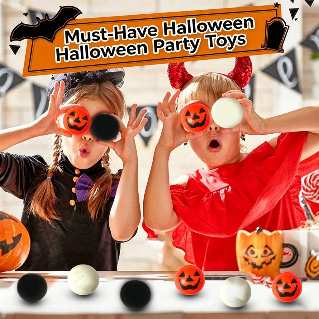 Halloween Pumpkin Toy, Bead Stress Ball for Kids and Adults, Creative Party