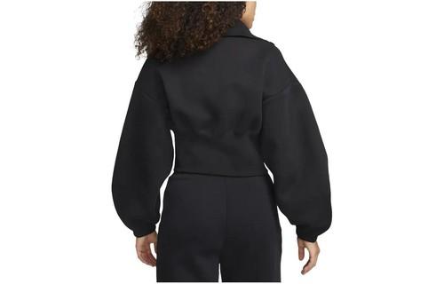 Nike Sportswear Tech Fleece Solid Color Zip-Up Cropped Jacket