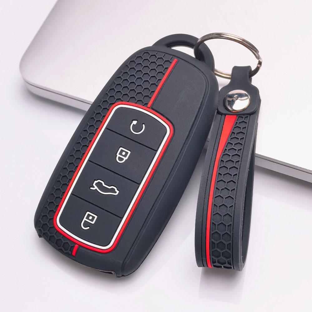 Key Cover for Chery Tiggo7 Tiggo8 Tiggo5X Arrizo5 Arrizo6 with Keychain Anti-Scratch Guard Shockproof Protection Soft Grip Texture