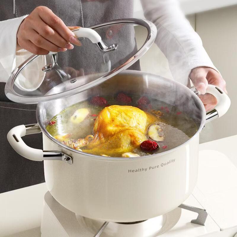 Zhishi Ceramic Stainless Steel Soup Pot