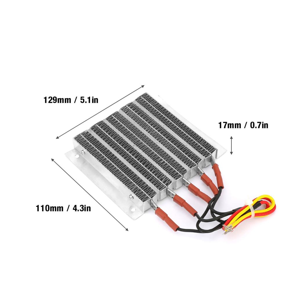 Carcasă 1000W Temperatură Constantă PTC Placă de Încălzire cu Ondulații Termistori Încălzitor cu Cablu(48V)