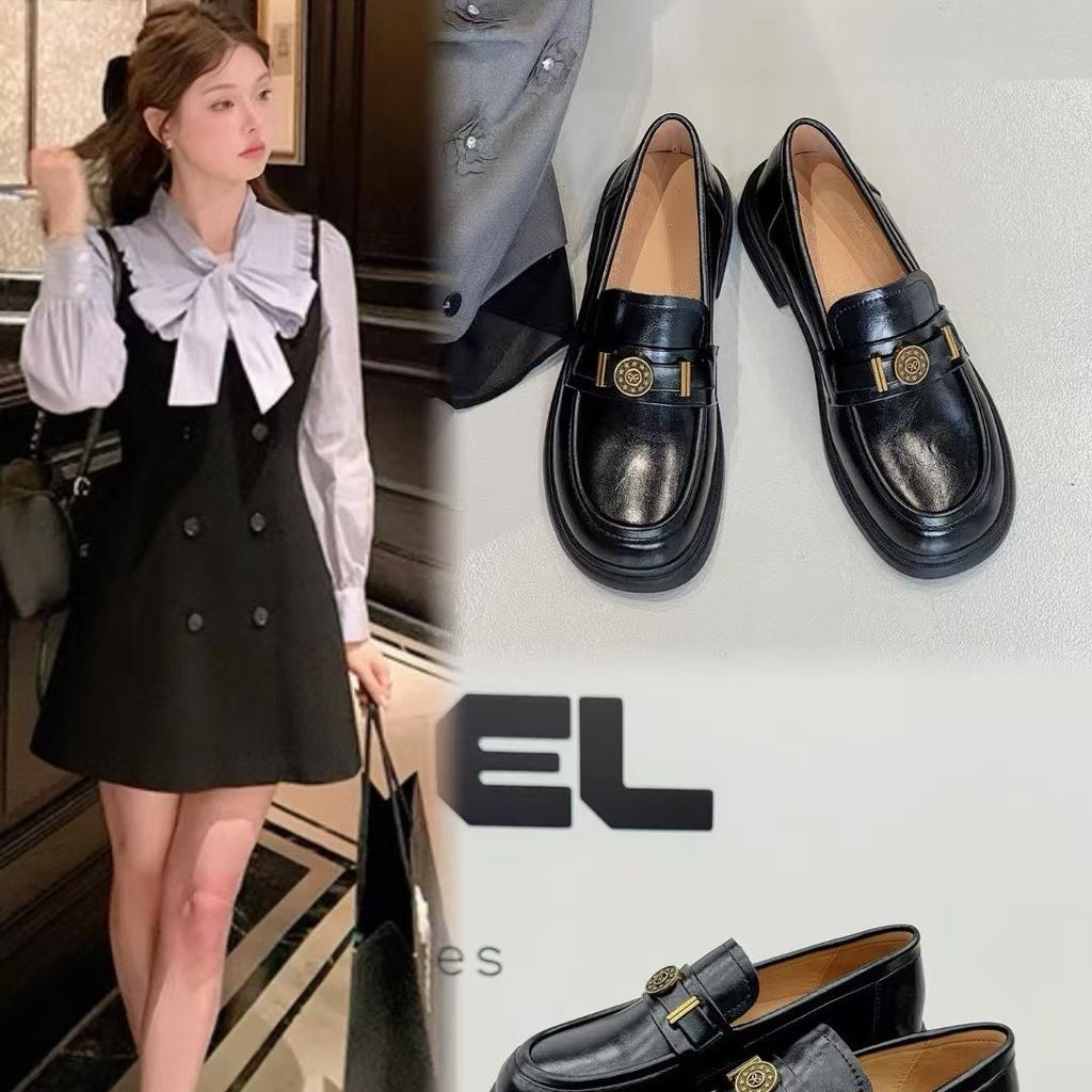 School Season Benefits~ 2025 Spring and Autumn New Leather Round Head Soft Sole Loafers Low Heel Shoes Comfortable Shallow Mouth Single Shoes