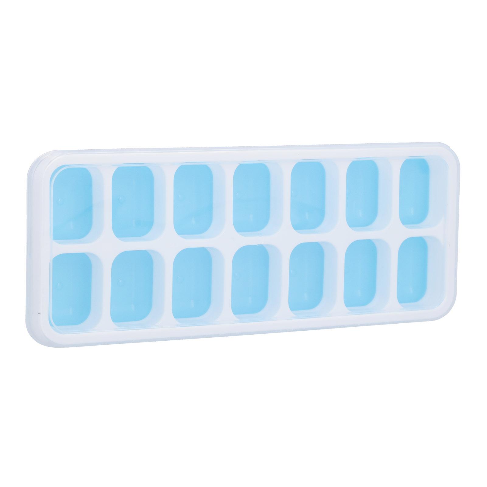 Tray Food Grade Plastic Silicone Ice Mold with Removable Lid for Cocktail