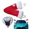 Christmas Car Decoration Plush Car Christmas Decorations Antlers Fun Smile Face Ornaments Decor Accessories for Fridge Window