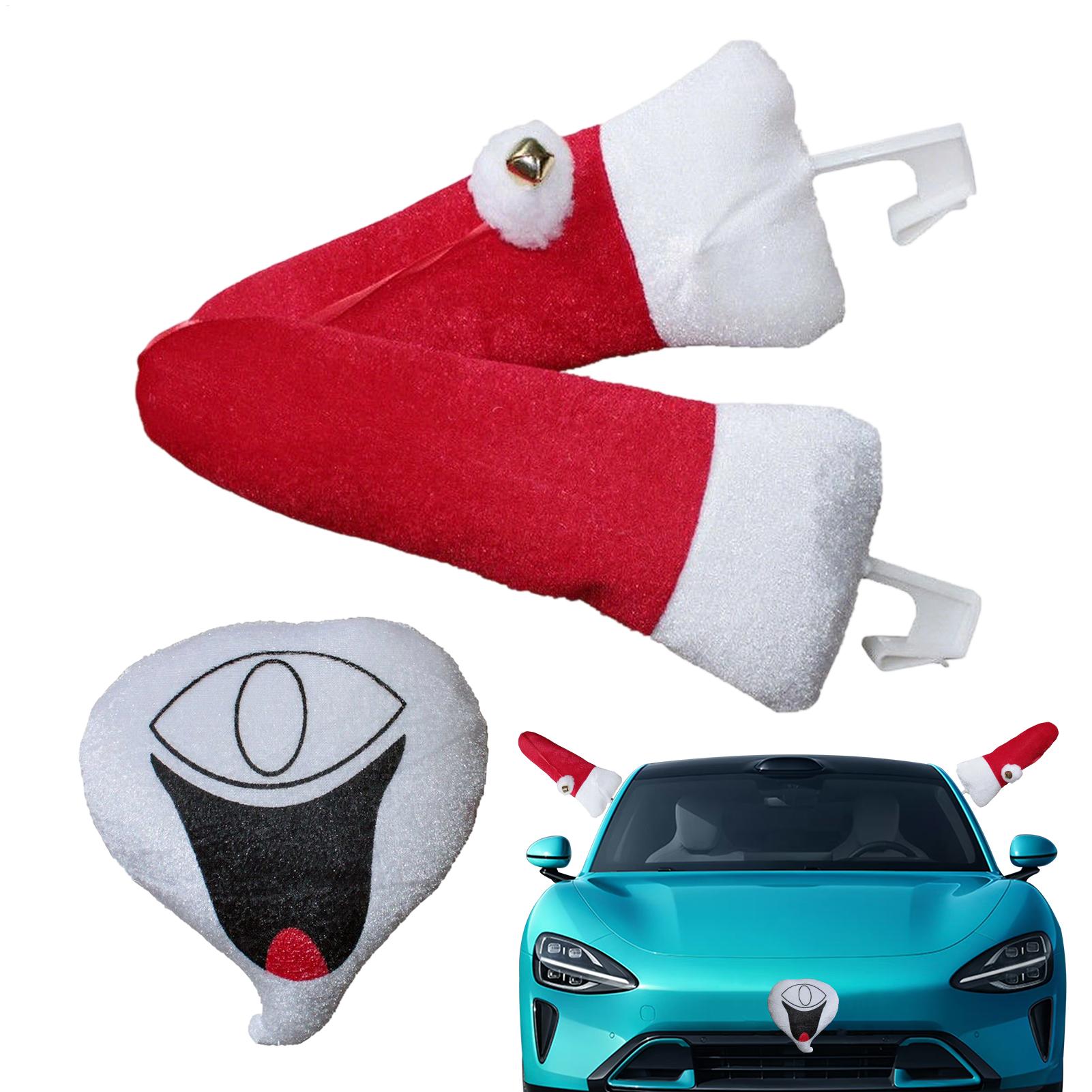 

Christmas Car Decoration Plush Car Christmas Decorations Antlers Fun Smile Face Ornaments Decor Accessories for Fridge Window China Mainland