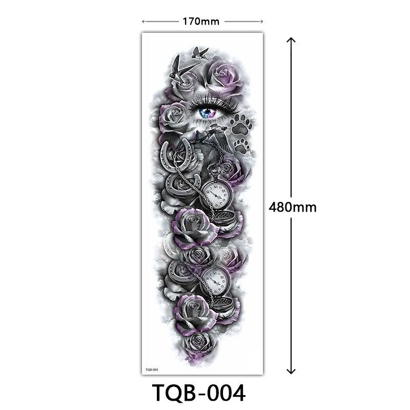 Full Arm Tattoo Sticker, Full Arm Big Picture Tattoo Sticker, Flower Arm Tattoo Sticker Tattoo