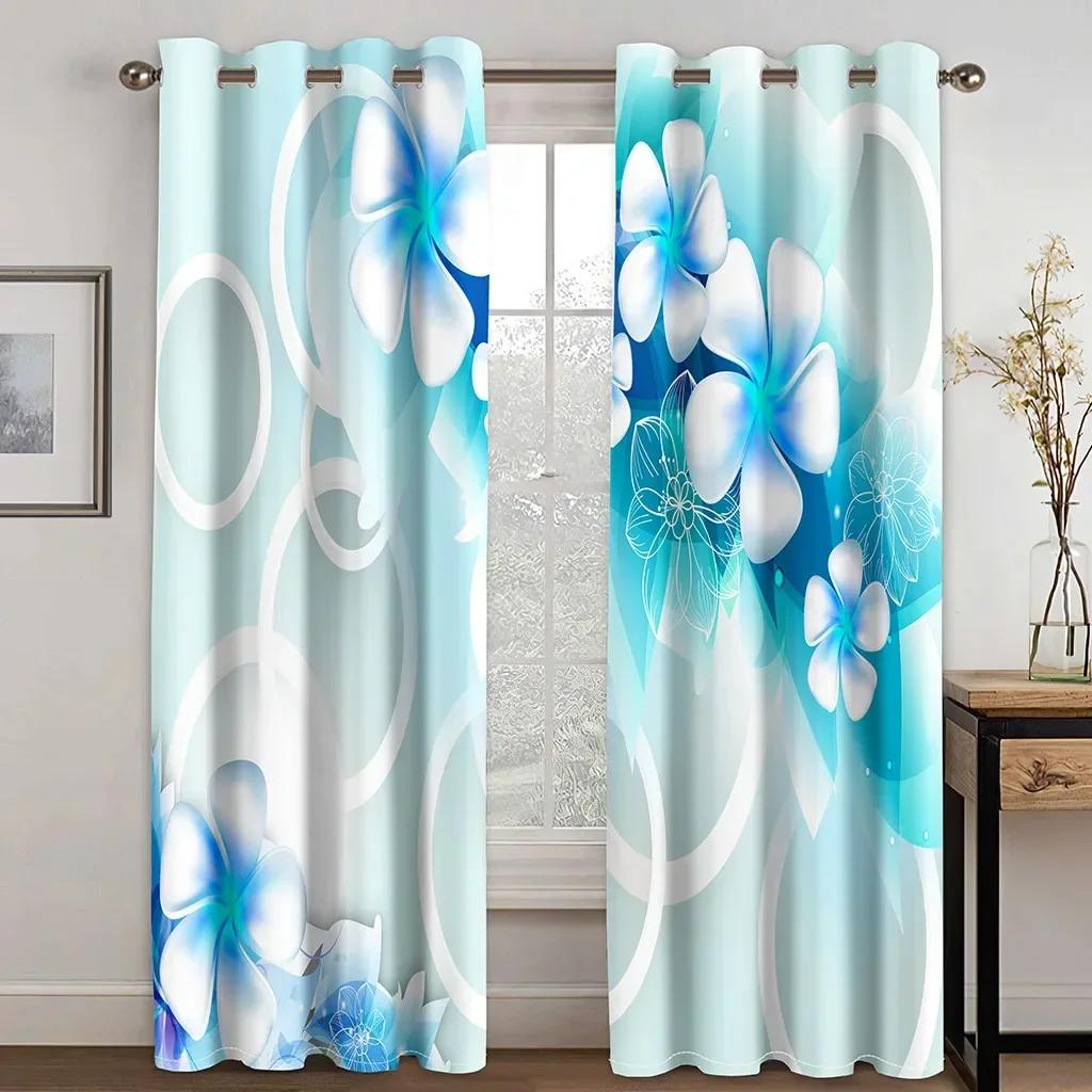 3D Tree Silhouette Abstract Circle FlowerWindow Curtains Blinds For Living Room Bedroom Bathroom Kicthen Office Door Home Decor2
