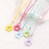 Retro Minimalist Fashion Free Knotting Flower Pendant Wax Thread Necklace Clavicle Chain