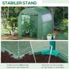 Walk In Polytunnel Greenhouse, Green House for Garden with Roll-up Window and Door, 1.8 X 1.8 X 2 M, Green