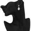 Elegant Long Teardrop Zirconia Dangle Earrings for Evening Wear and Brides
