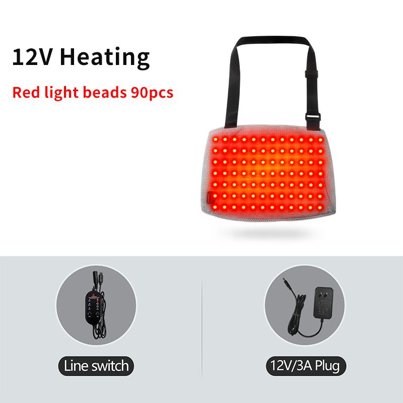 Красный светодиодный нагревательный пояс для согревания матки, облегчающий боль в животе и менструальный дискомфорт, согревает нижнюю часть живота, пояс для абдоминального массажа EU-Plug