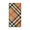 Vintage Check Bifold Long Wallet Beige Multi Textured Leather Card Holder for Men Women Daily Travel 80919211