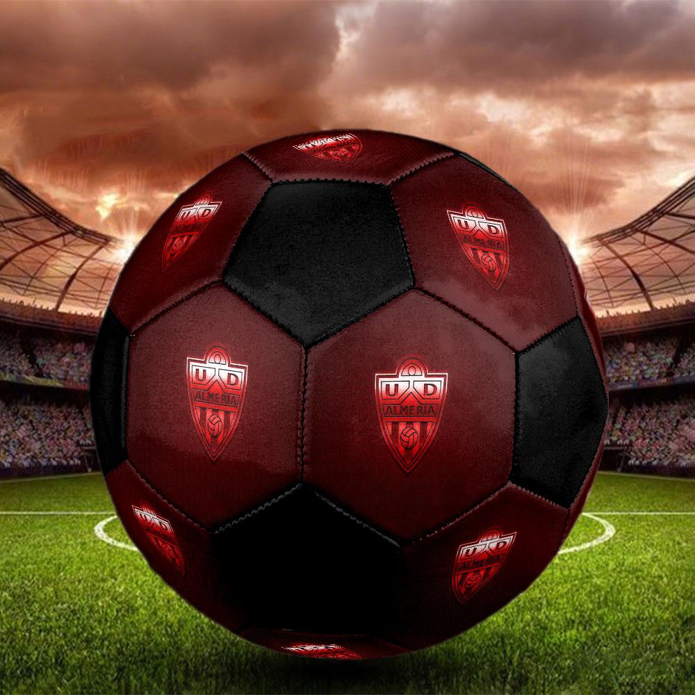1PC Almería LOGO size 5 soccer ball PrahaIndoor Soccer Ball Colorful All Ages Machine Stitched PVC Competition Ready Durable High-Bounce