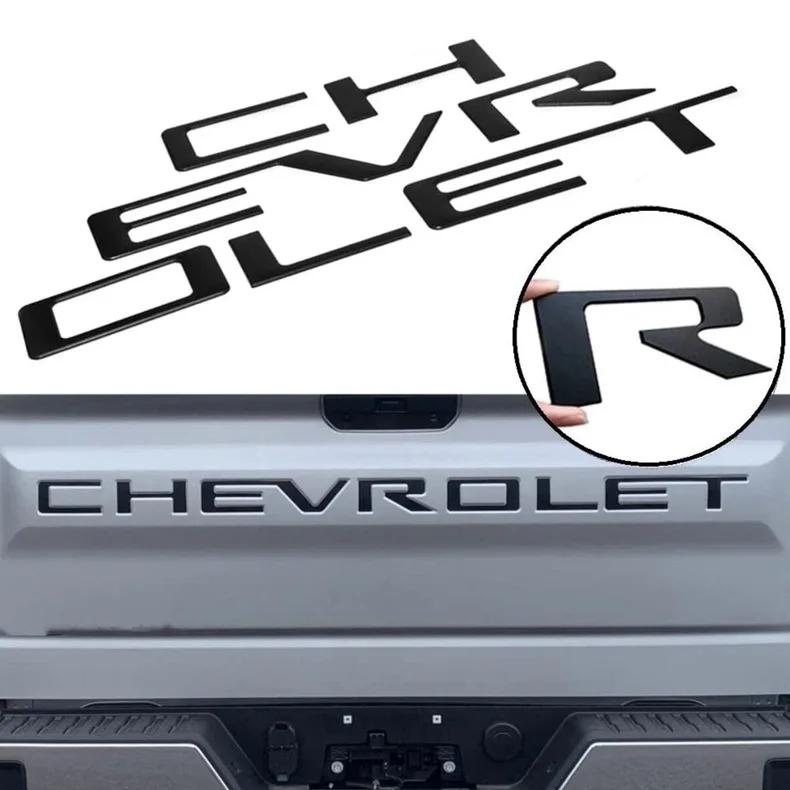 ABS Car Tail Letter Stickers Accessories for Chevrolet SILVERADO Auto Rear Trunk Emblem Badge Decal Decoration