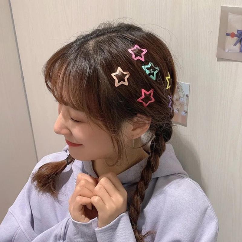 Set of 10 Hollow Star Hairpins Hair Clip Pentagram Hairpin Hair Clip Hairpin Hair Barrette Headwear Hair Pin for Girls