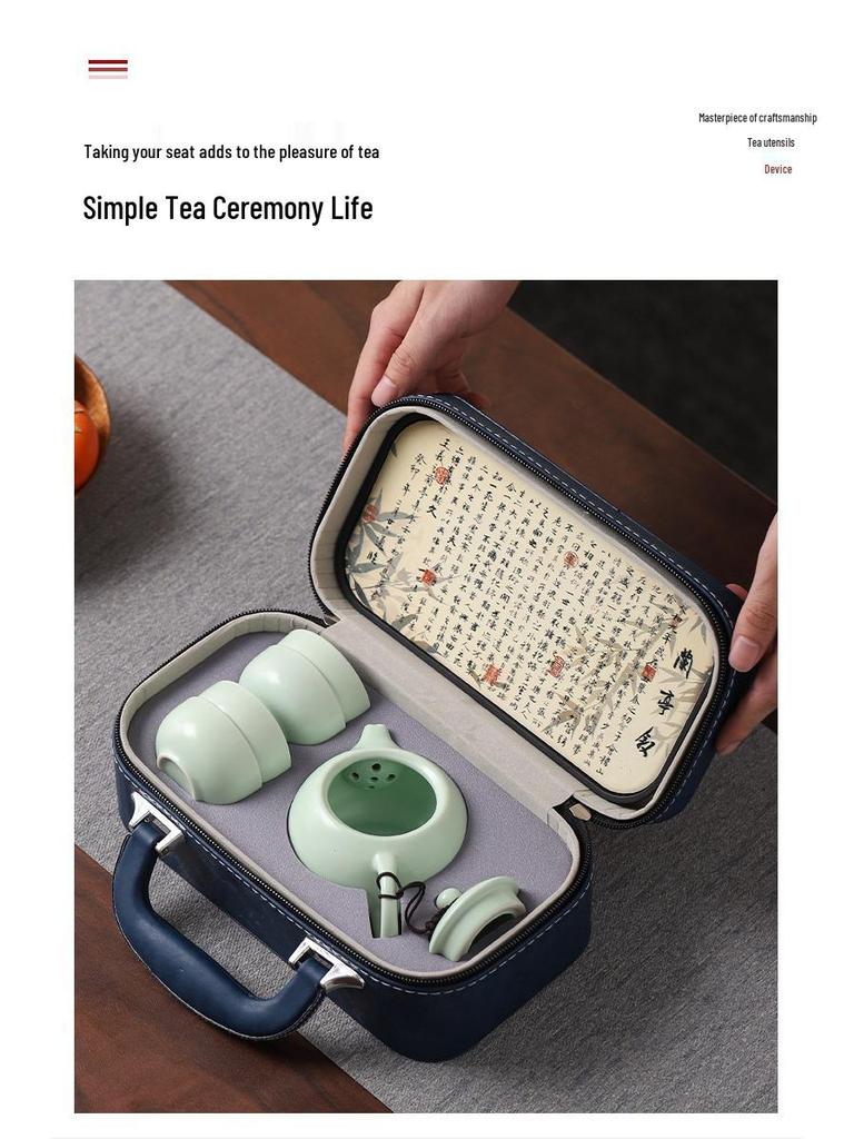 Luxury Travel Tea Set: Quick Pot with Four Cups – Perfect Customer Souvenir for Company Events