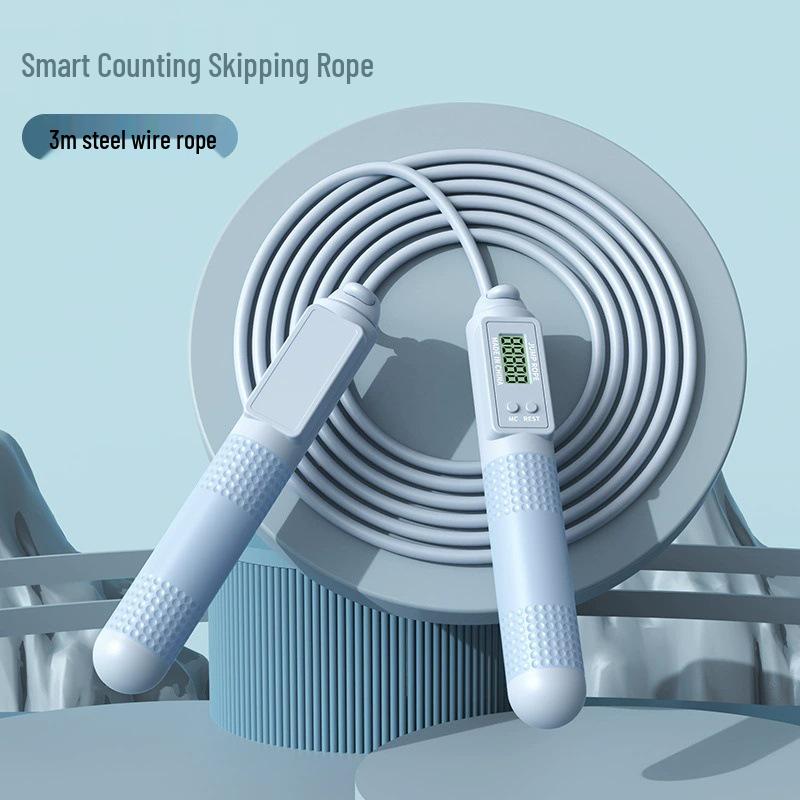 Smart Two-Way Weighted Jump Rope with Steel Wire for Home Exercise