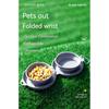 New pet folding double bowl cat bowl dog bowl outdoor portable pet bowl