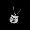 Genshin Impact Pendant Necklace Teen Cute Anime Cartoon Ghost Stainless Steel Necklace for Men Women Jewelry Accessories Gift
