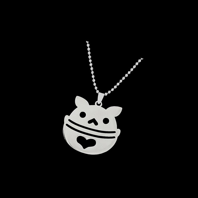 Genshin Impact Pendant Necklace Teen Cute Anime Cartoon Ghost Stainless Steel Necklace for Men Women Jewelry Accessories Gift