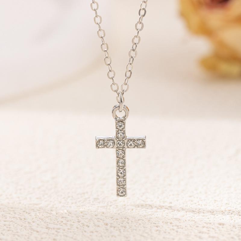 Alloy Diamond Cross Pendant Jewelry Women's Versatile Geometric Necklace Animal Snake Necklace
