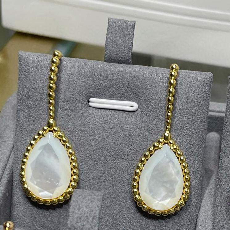 Hot Brand Vintage Earrings for Women Gift Luxury Jewelry Fashion Water Drop Designer Eardrop Pure 925 Sliver Party Stud Earrings