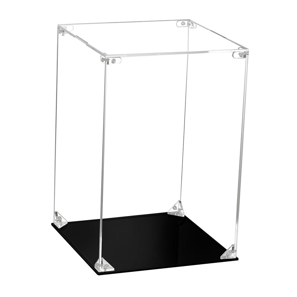 CHILL CASE Figur UV Sammlung Schwarz Easy Clear Acryl Display Langlebig Reinigungstuch Inklusive B x 20cm T x 30cm Vitrine, Schutz, Vitrine, Sockel,