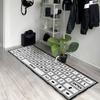 Black White Keyboard Creative Bedroom Bedside Foot Mat Simple Style Office Tables Fluffy Plush Rug Decoration Living Room Carpet