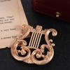 Zinc Zinc Alloy Treble Clef Pins Music Note G Clef Brooch Fashion Harp Badge  Gift
