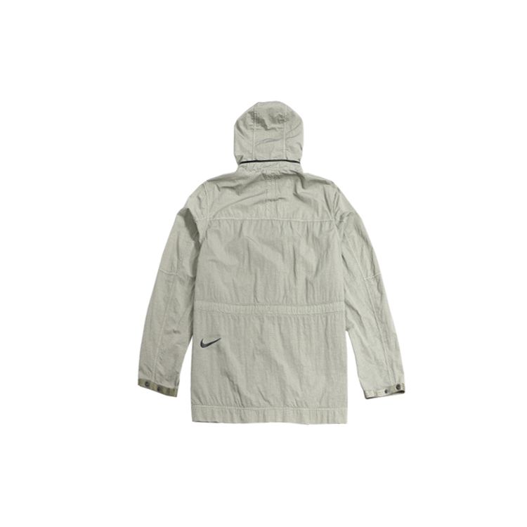 Nike Solid Color Woven Jacket With Large Pockets And Windproof Design Men Outerwear Gray Green BV4431-371