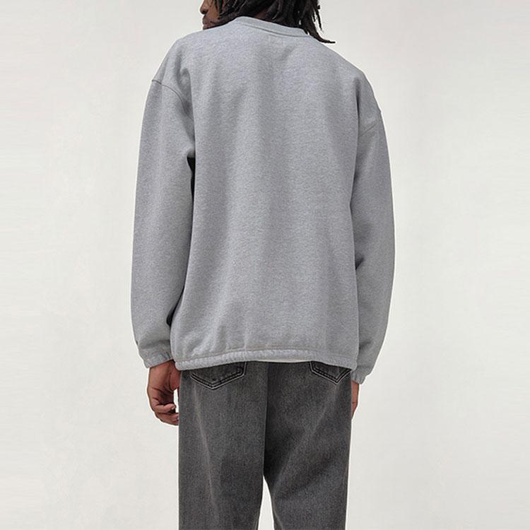 Levis Solid Color Loose Fit Crew Neck Sweatshirt Men Sweatshirt Gray 38775-0003