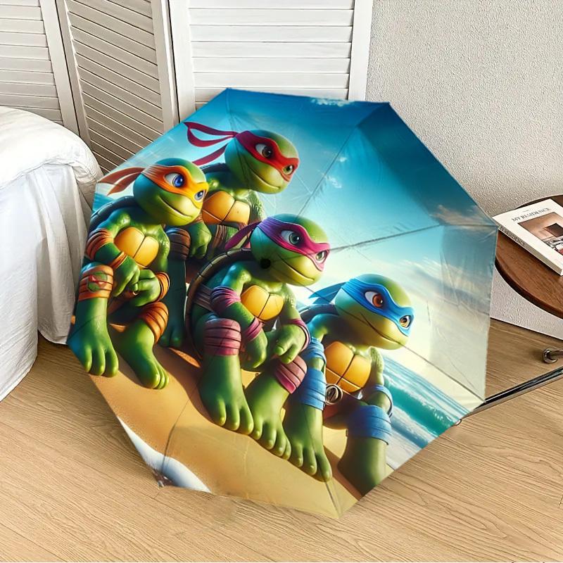 1pc Turtle Beach Automatic Open/Close Umbrella, Lightweight Design for Everyone, Halloween & Christmas Gifts - Ideal for Daily, Formal, Party Use, For