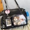 Japanese Y2k Itabag Lolita Girls Crossbody Bag Fashion Harajuku  Handbag Multi-pocket Badge Transparent Display Shoulder Bag