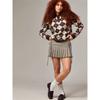 Silence Noise Sweet Cool Style Sexy Waist Tether Plaid Pleated Skirt Fashion Tape Skirt